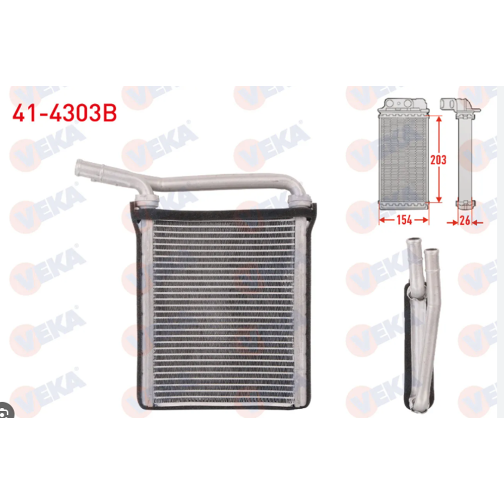 COROLLA KALORIFER RADYATOR 06- AURIS 154X194X26