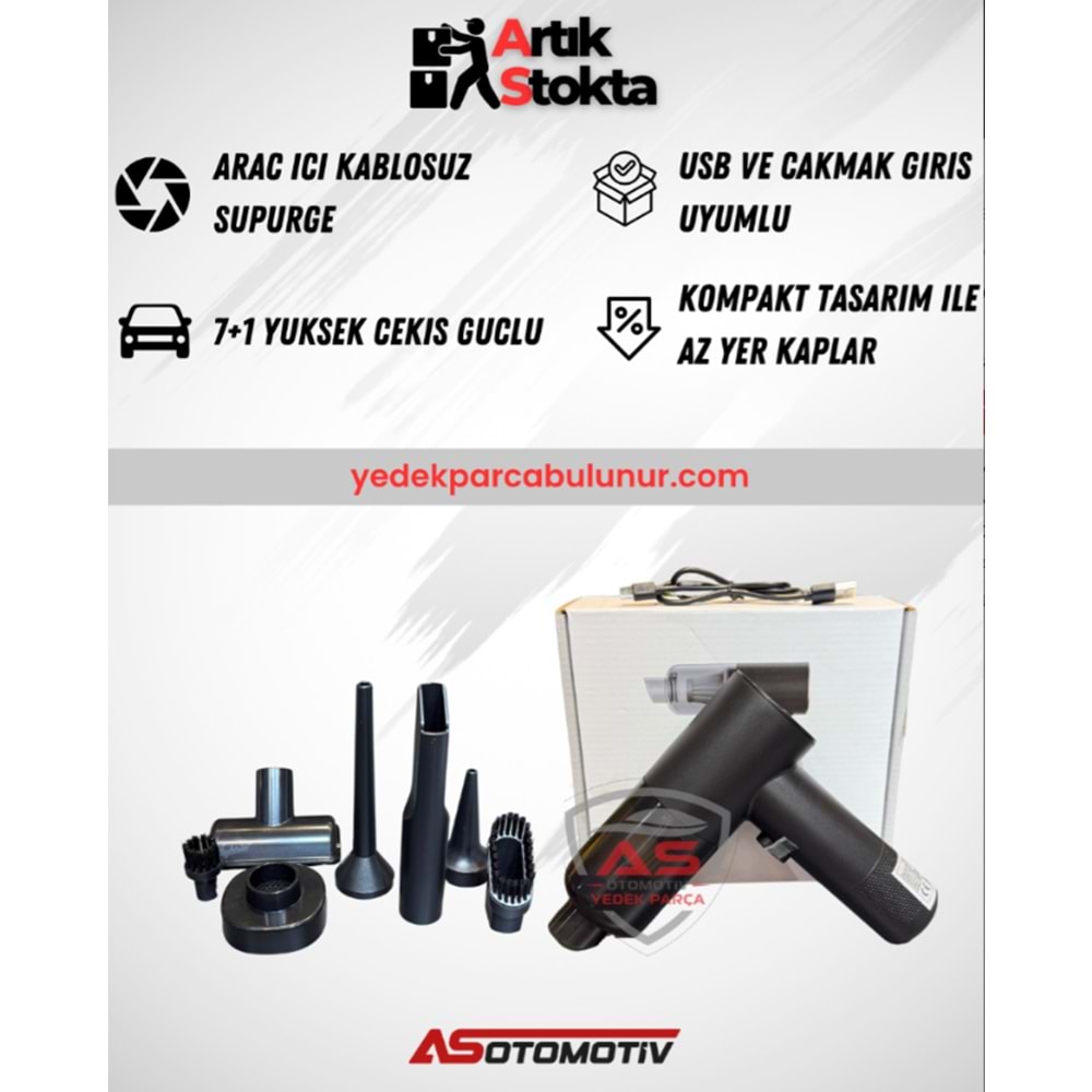 ARAC ICI SUPURGE KABLOSUZ ELEKTRIKLI