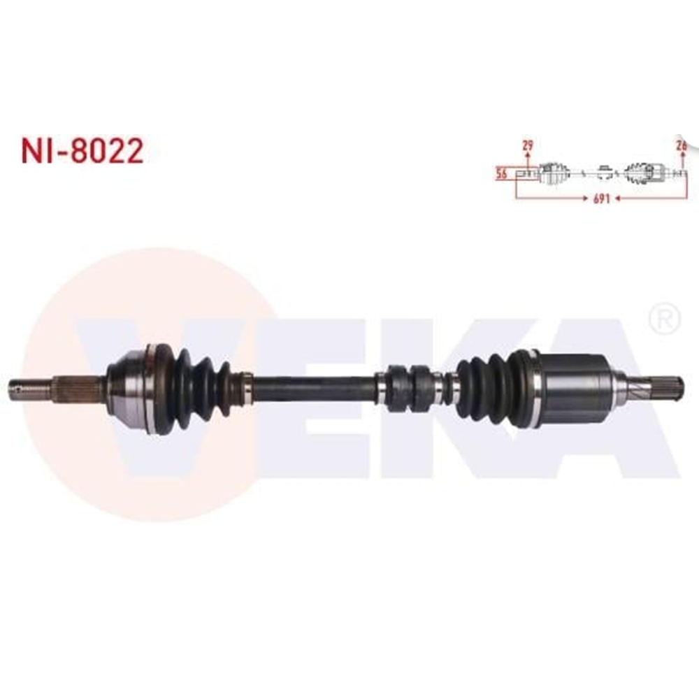SAG AKS KOMPLE QASHQAI 1.6I 07-14 940MM