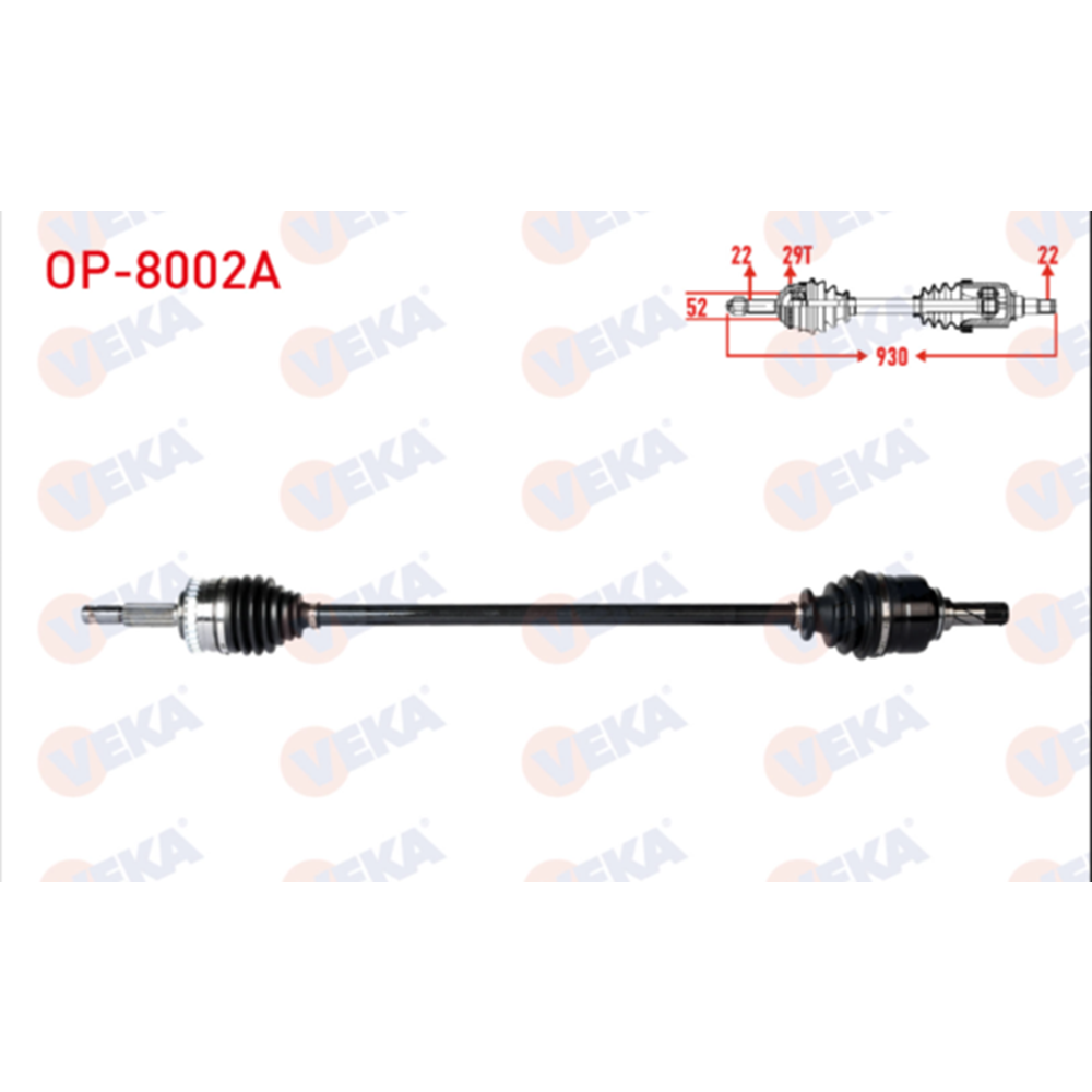 AKS KOMPLE SAG CORSA C 1,3 CDTI ABS LI UZUN