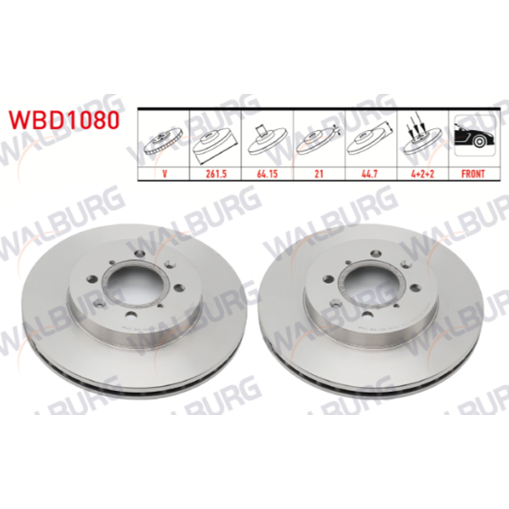 ON FREN DISKI CIVIC 92-05 1.6 ROVER JAZZ CITY 09-12 262CAP