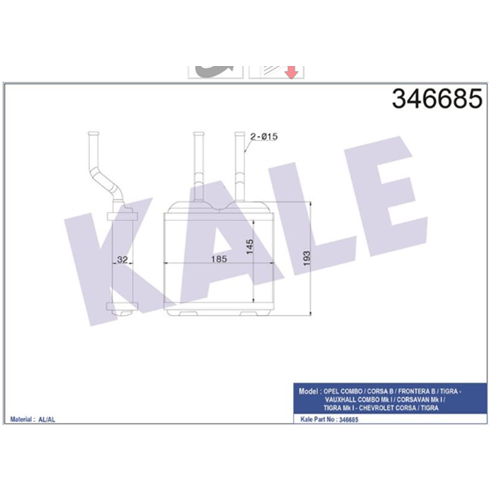 KALORIFER RADYATOR CORSA B COMBO B