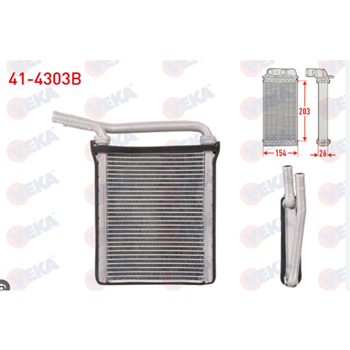 COROLLA KALORIFER RADYATOR 06- AURIS 154X194X26