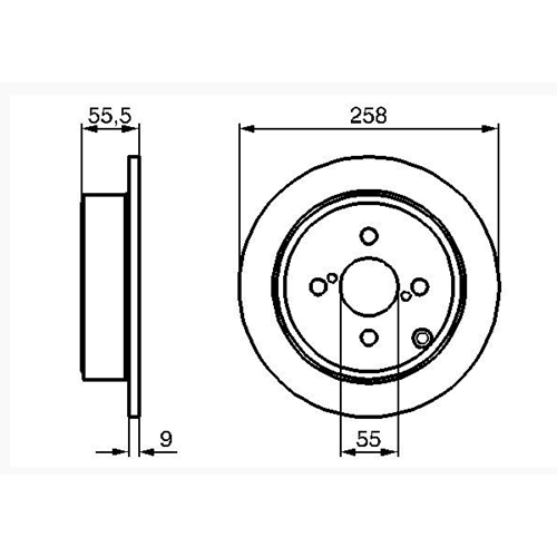 ARKA FREN DISK COROLLA VVTI 02-06 / VERSO 03- 258CAP