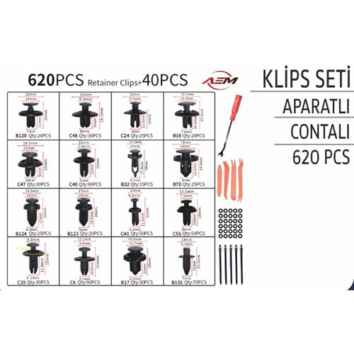 KOPCA SETI KARISIK 620 ADET