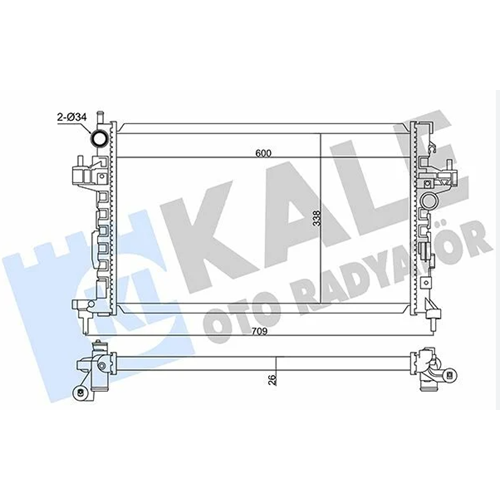 SU RADYATOR BRAZING CORSA COMBO C TIGRA 1.3 CDTI-1.7 CDTI AC+MEK