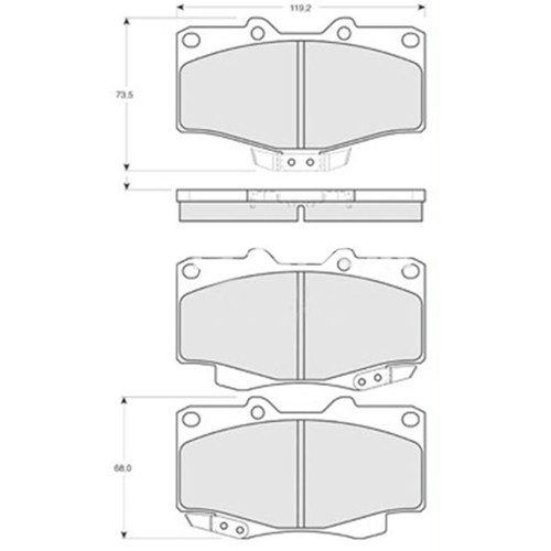 ON FREN BALATA HILUX 89-97 LANDCRUSIER 96- 4WD