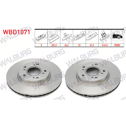 ON FREN DISKI CIVIC 06-/CIVIC 12- / CRV / 03-07 / 282 MM