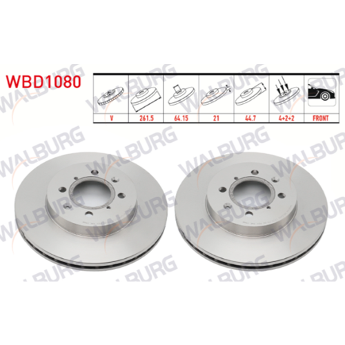 ON FREN DISKI CIVIC 92-05 1.6 ROVER JAZZ CITY 09-12 262CAP