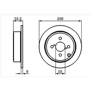 ARKA FREN DISK COROLLA VVTI 02-06 / VERSO 03- 258CAP